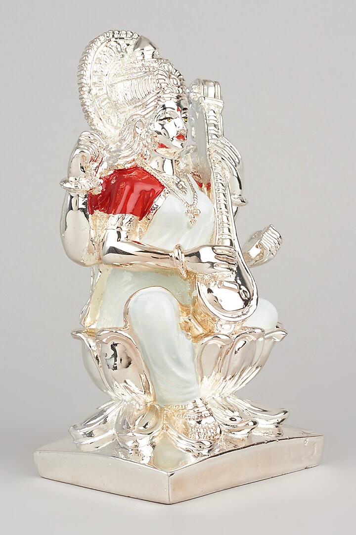 Silver Saraswati Idol by The khabiyas trunk by KJ at Pernia's Pop Up Shop
