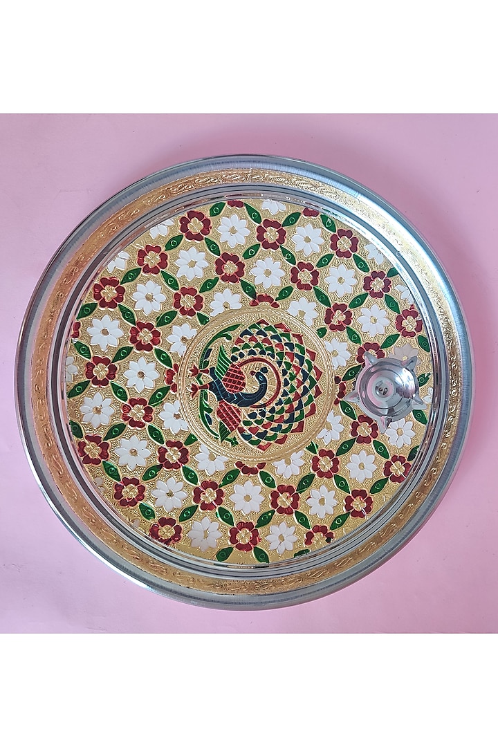 Gold Karwa Chauth Thali Set by The Khabiyas Trunk by KJ at Pernia's Pop Up Shop