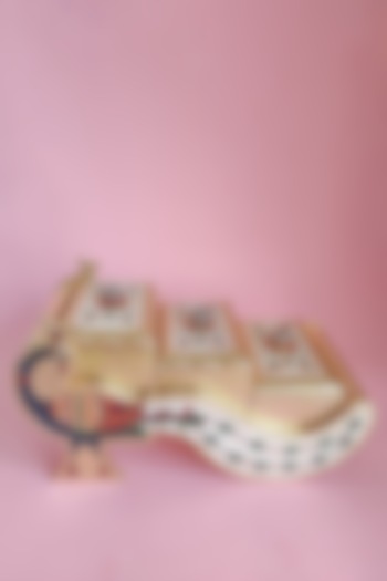 Gold Peacock Dryfruit 3 Box Set by The Khabiyas Trunk by KJ at Pernia's Pop Up Shop