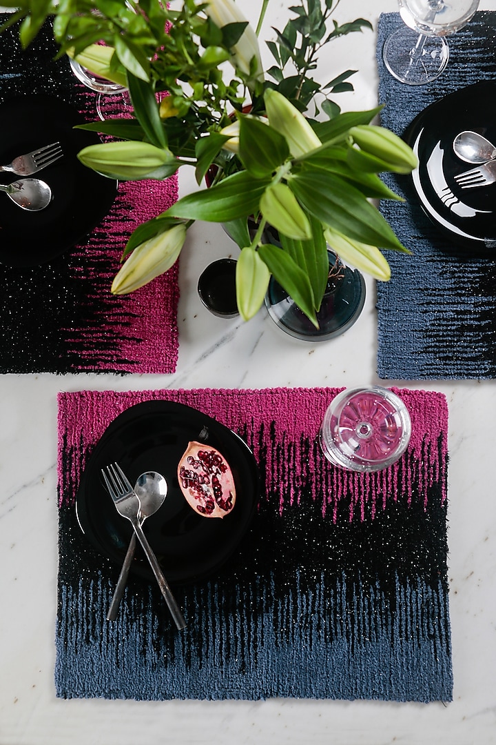 Charcoal Berry Table Mats (Set of 2) by The Kargha Story