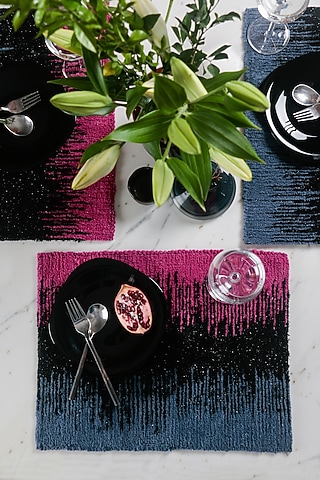 Charcoal Berry Table Mats (Set of 2) by The Kargha Story