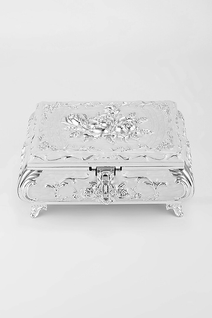 White German Silver Royal Jewellery Box by The Khabiyas Trunk by KJ