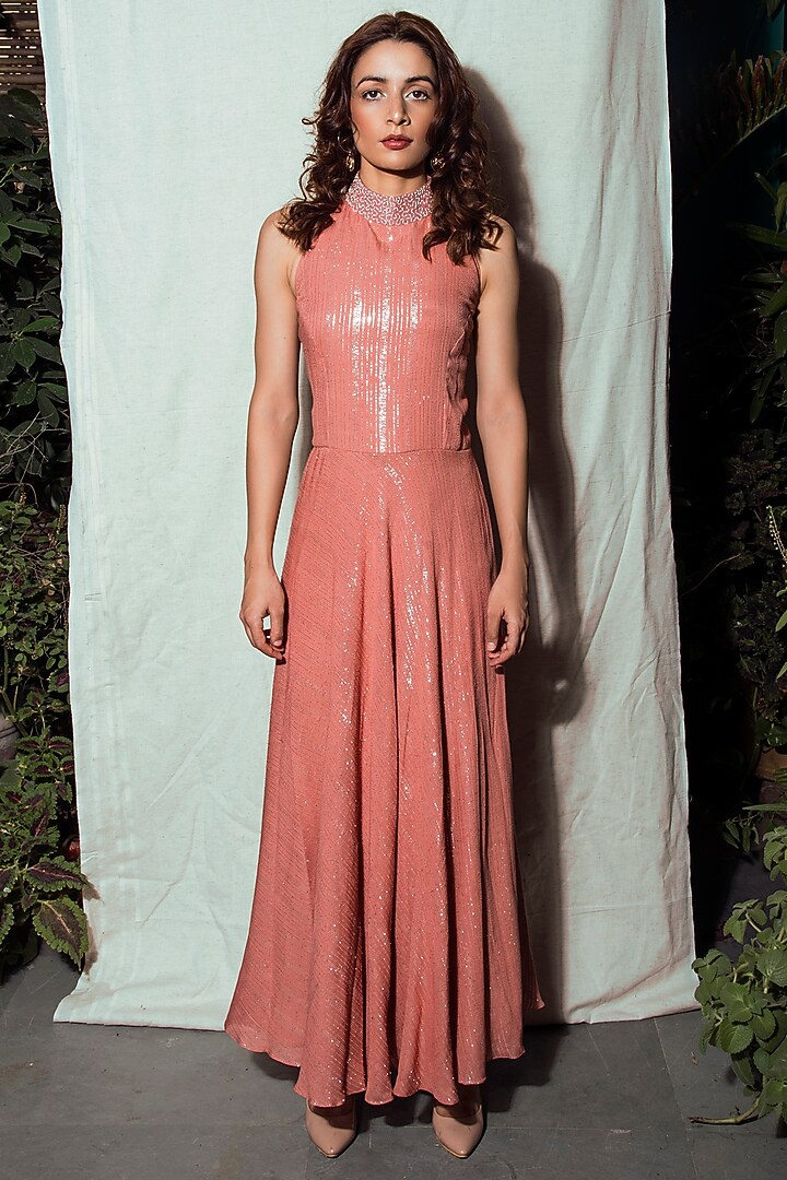 Peach A-Line Dress by The Loom art at Pernia's Pop Up Shop