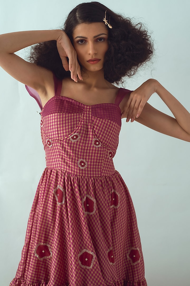 Pink Hand Embroidered Gown by The Loom art at Pernia's Pop Up Shop