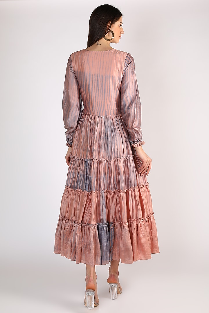 Pink Embroidered Overlap Vacation Dress by The Loom art at Pernia's Pop Up Shop