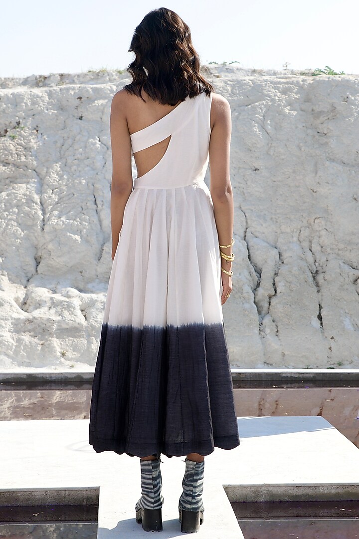 white and black ombre dress Women's Wander Dress in Teal Brushed Ombre by YFB
