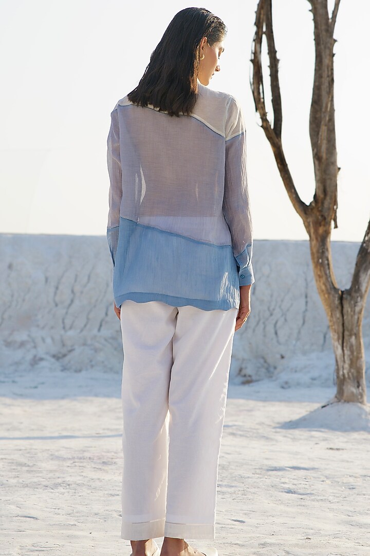 Multi-Colored Handwoven Chanderi Silk Embroidered Co-Ord Set by The Loom art at Pernia's Pop Up Shop