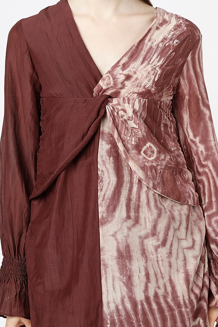 Rosewood Printed A-Line Vacation Dress by The Loom Art at Pernia's Pop Up Shop