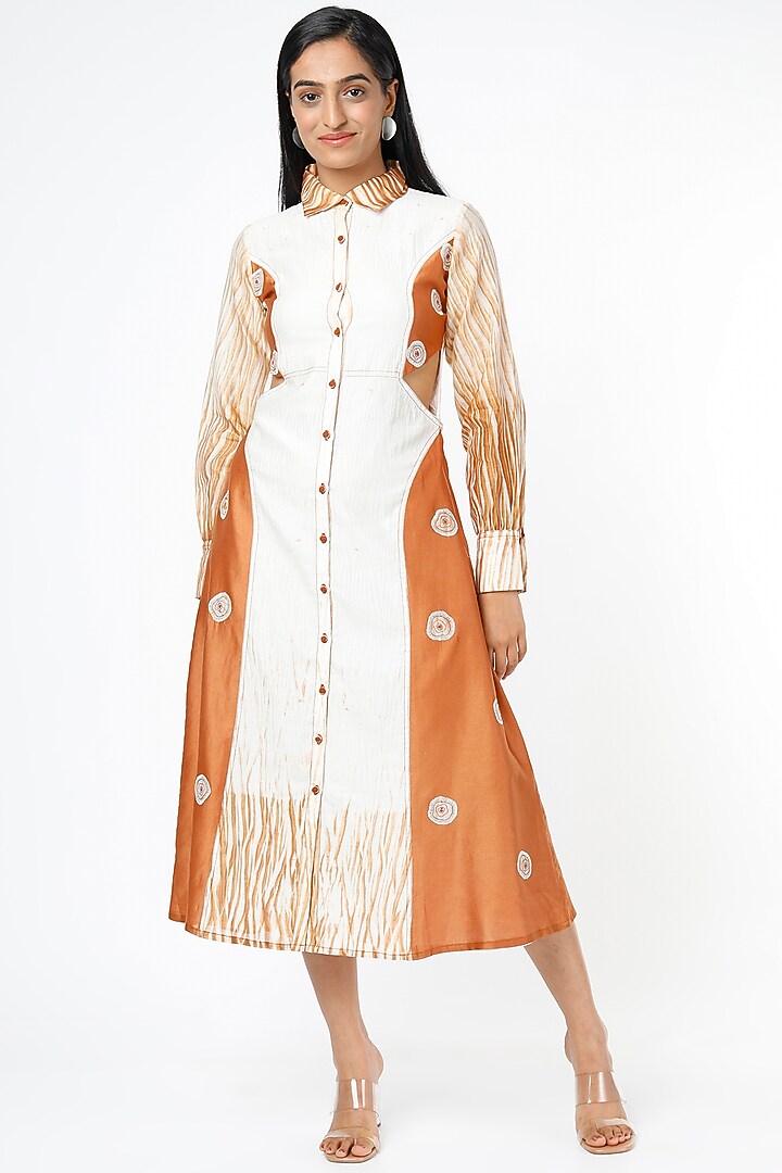 Pearl White Embroidered Vacation Dress by The Loom art at Pernia's Pop Up Shop