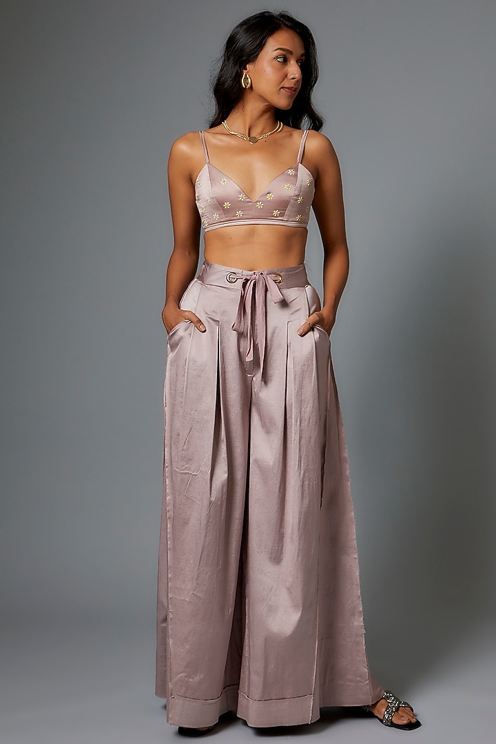 Lilac Silk Co-Ord Set by The Little Black Bow at Pernia's Pop Up Shop