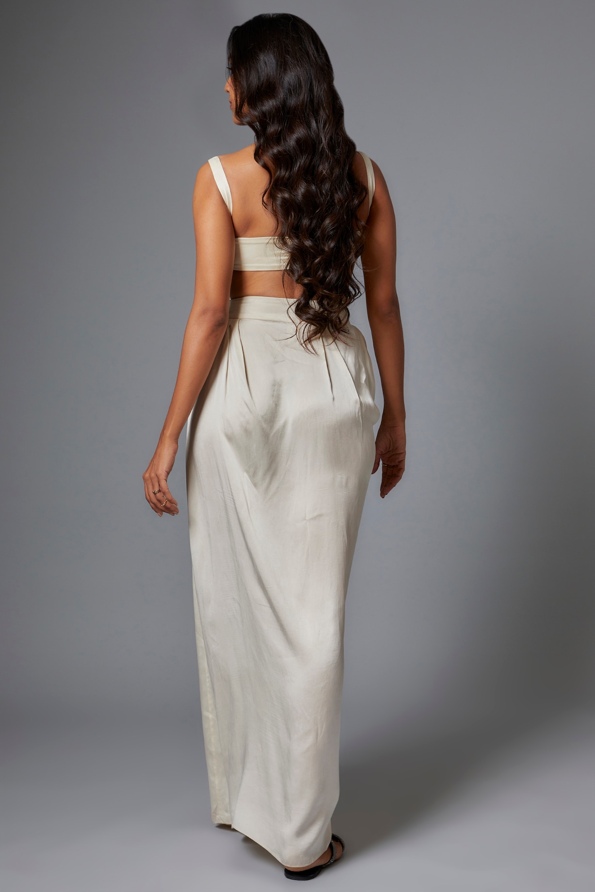 Ebony Draped Skirt Set