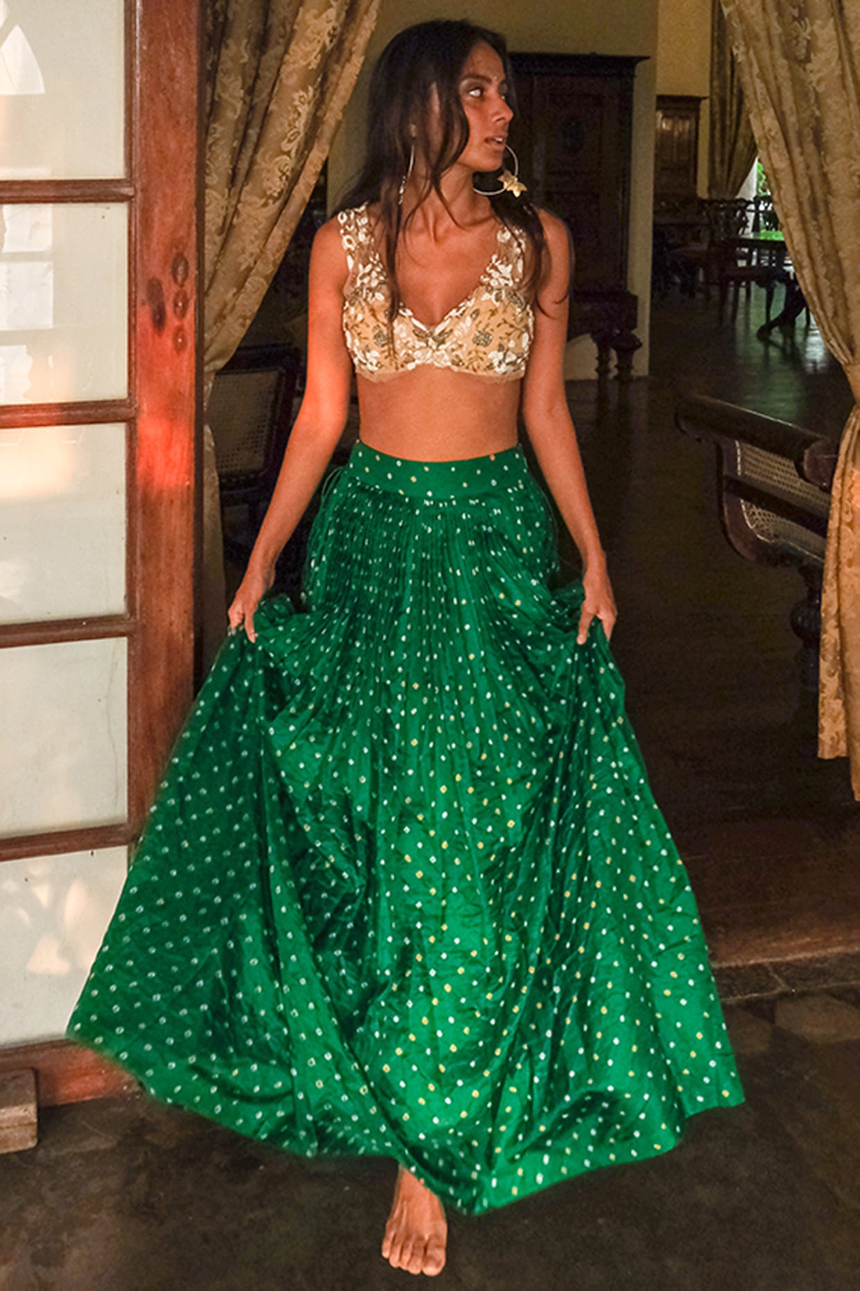 Green skirt clearance set