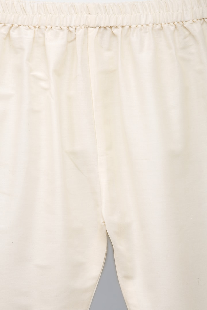 Pastel Green Cotton Silk Embroidered Kurta Set For Boys by The little tales at Pernia's Pop Up Shop