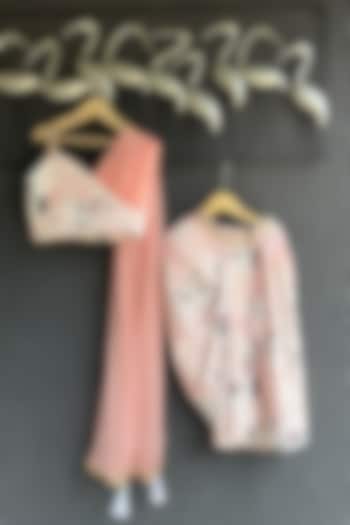 Pink Crepe Skirt Set For Girls by The little tales at Pernia's Pop Up Shop