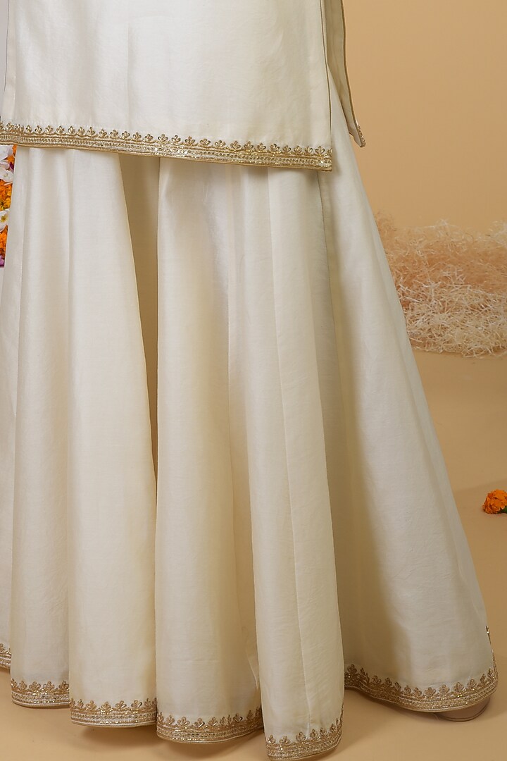 Ivory Hand Embroidered Wedding Sharara Set by Talking Threads at Pernia's Pop Up Shop