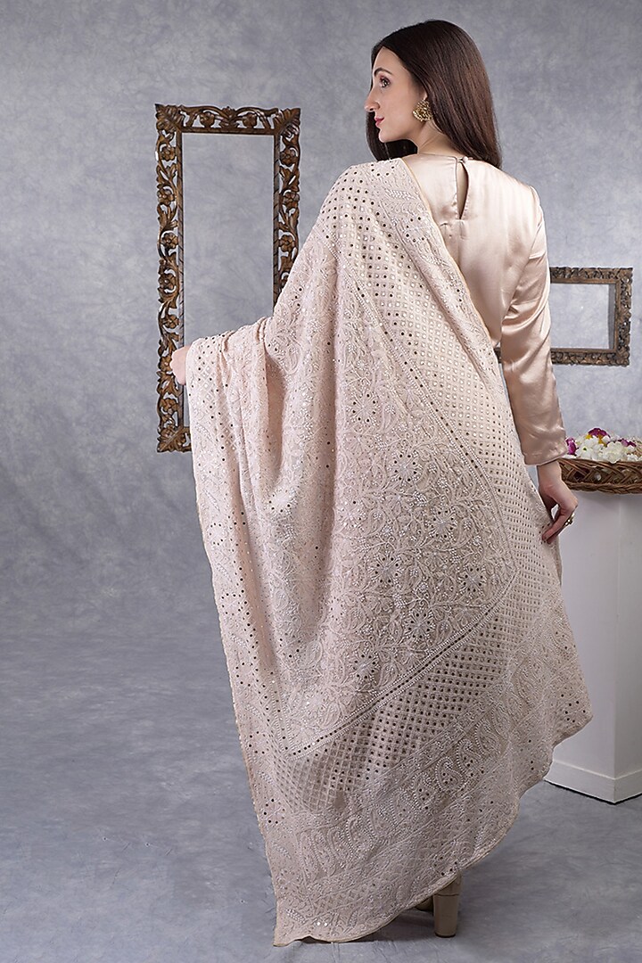 Oyster Pink Satin Silk Kurta Set by Talking Threads at Pernia's Pop Up Shop