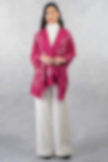 Fuchsia Pure Cashmere Stole by Talking Threads at Pernia's Pop Up Shop