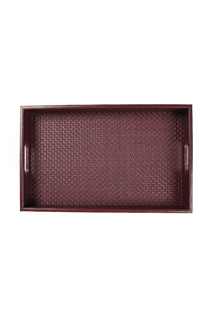 Sangria Leather Handcrafted Tray by The Leather Garden Home & Living at Pernia's Pop Up Shop