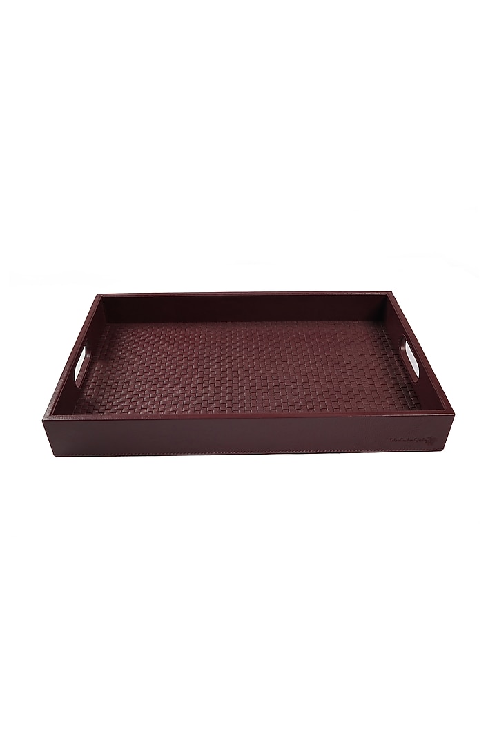 Sangria Leather Handcrafted Tray by The Leather Garden Home & Living at Pernia's Pop Up Shop
