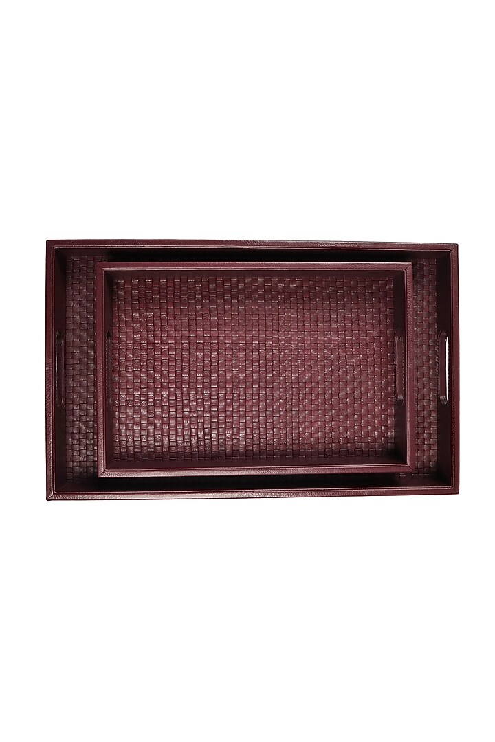 Sangria Leather Handcrafted Tray by The Leather Garden Home & Living at Pernia's Pop Up Shop