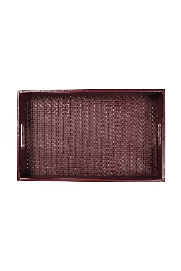 Sangria Leather Handcrafted Tray by The Leather Garden Home & Living at Pernia's Pop Up Shop