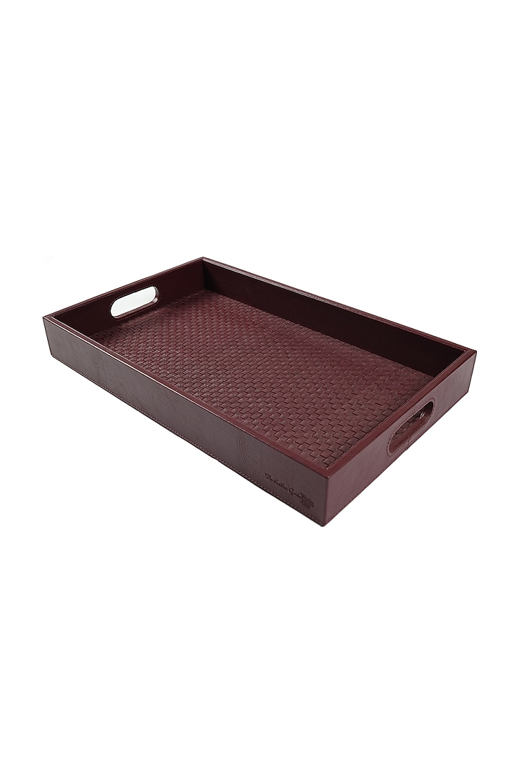 Sangria Leather Handcrafted Tray by The Leather Garden Home & Living at Pernia's Pop Up Shop