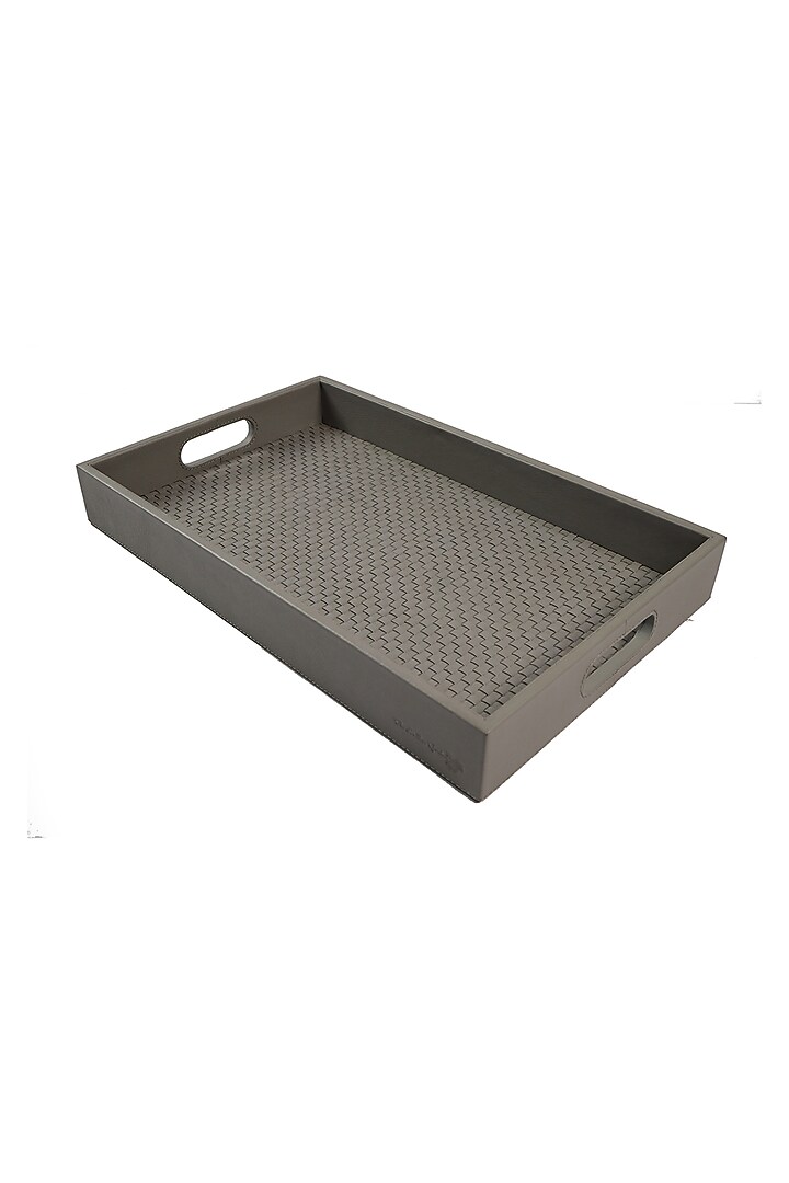 Slate Leather Handcrafted Tray by The Leather Garden Home & Living at Pernia's Pop Up Shop