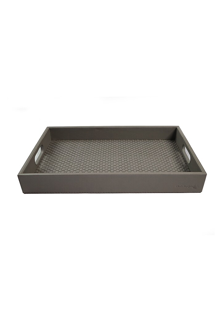 Slate Leather Handcrafted Tray by The Leather Garden Home & Living at Pernia's Pop Up Shop