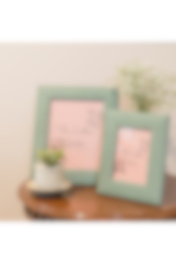 Mint Leather Handcrafted Photo Frame by The Leather Garden Home & Living at Pernia's Pop Up Shop