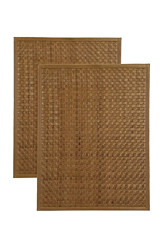 Mud Leather Handwoven Placemats (Sets of 2) by The Leather Garden Home & Living