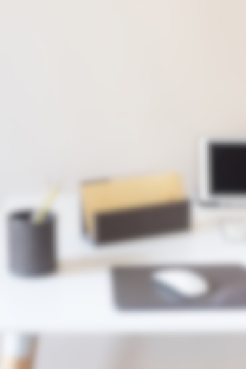 Slate Grey Leather Handwoven Pen Holder by The Leather Garden Home & Living at Pernia's Pop Up Shop