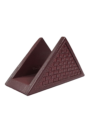Sangria Leather Handcrafted Tissue Stand by The Leather Garden Home & Living