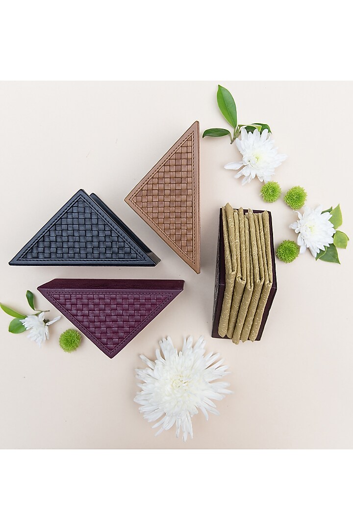 Sangria Leather Handcrafted Tissue Stand by The Leather Garden Home & Living at Pernia's Pop Up Shop