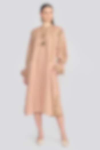 Dusty Rose Pink Linen Embroidered Tunic by talitha at Pernia's Pop Up Shop