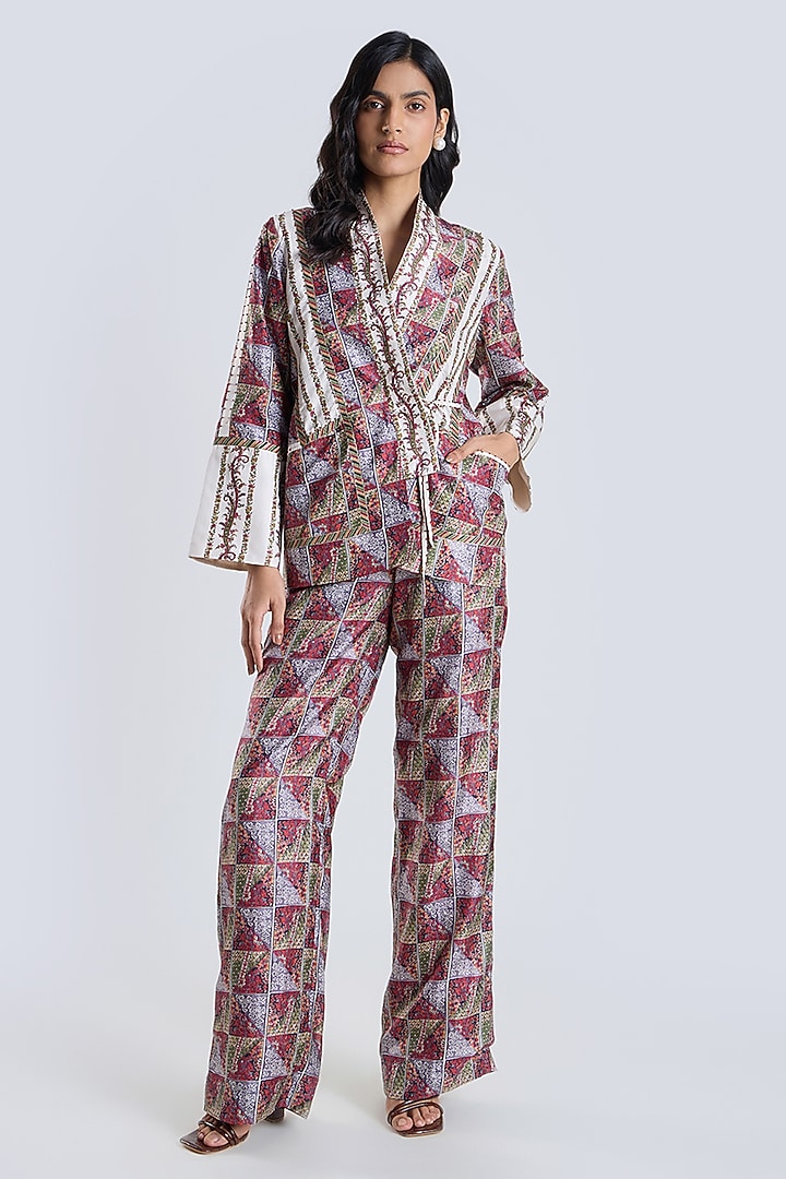 Multi-Colored Silk Printed Jacket by talitha at Pernia's Pop Up Shop