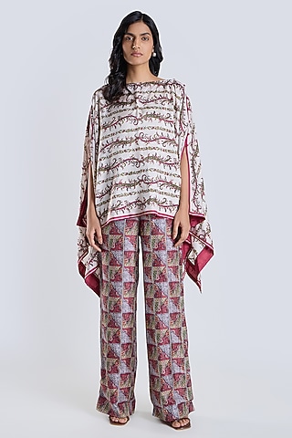 Multi-Colored Modal Silk Digital Printed Pants by talitha
