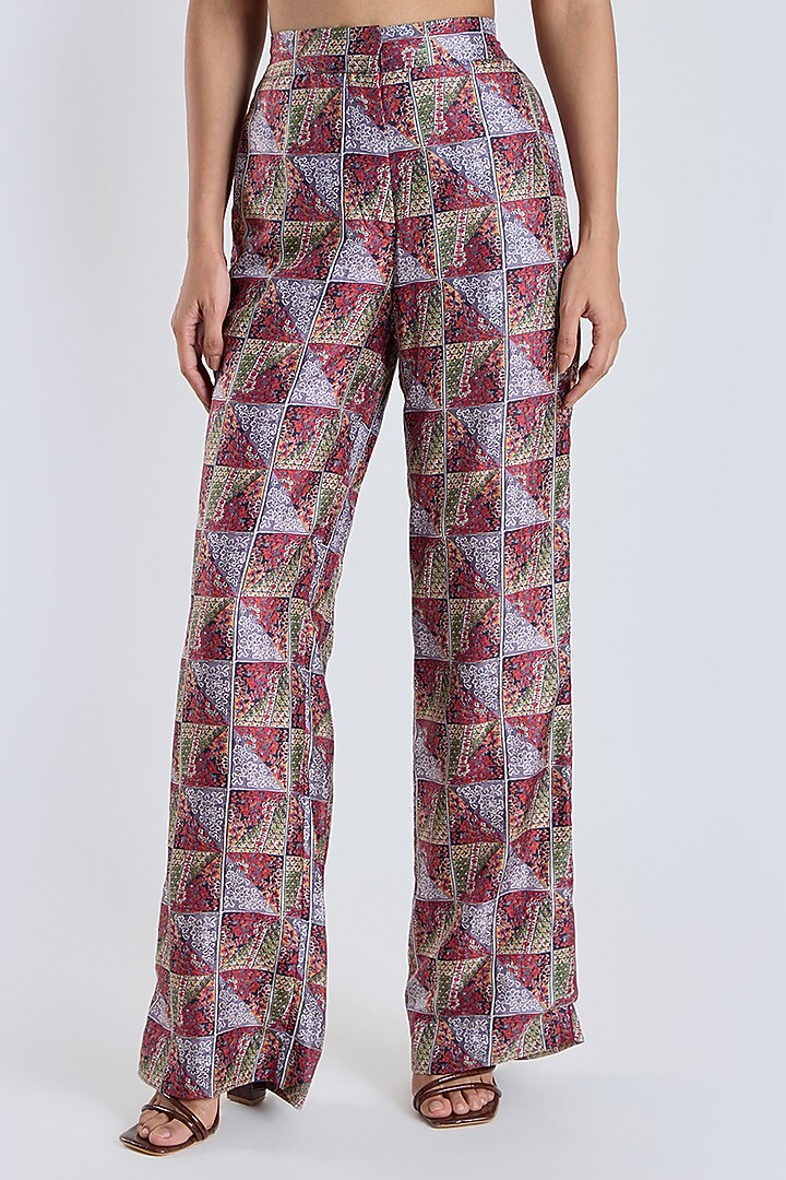 Multi-Colored Modal Silk Digital Printed Pants by talitha at Pernia's Pop Up Shop