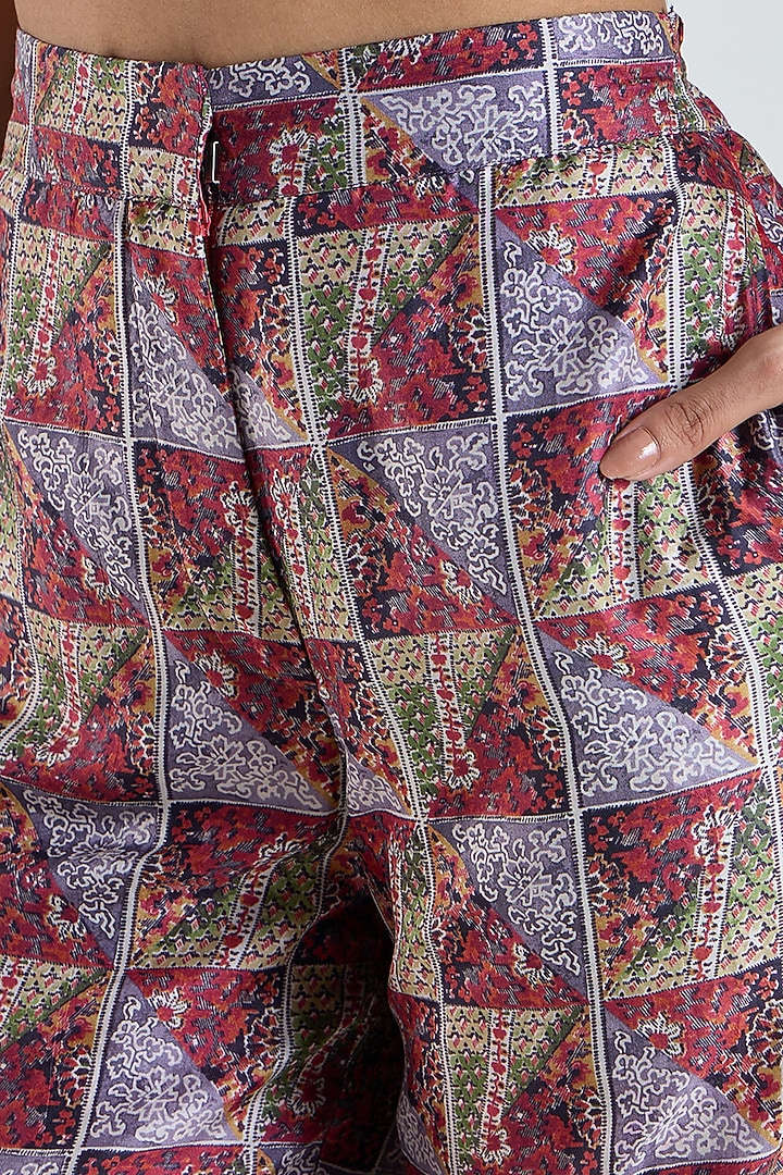 Multi-Colored Modal Silk Digital Printed Pants by talitha at Pernia's Pop Up Shop