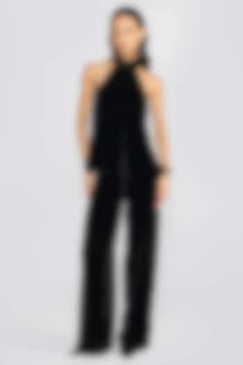 Black Silk Velvet Co-Ord Set by talitha at Pernia's Pop Up Shop