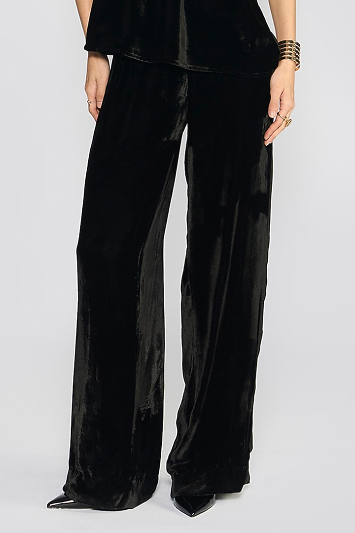 Black Silk Velvet Co-Ord Set by talitha at Pernia's Pop Up Shop