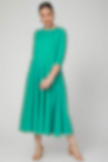 Green Summer Dress With Potli Work by THE LABEL UNTOLD at Pernia's Pop Up Shop