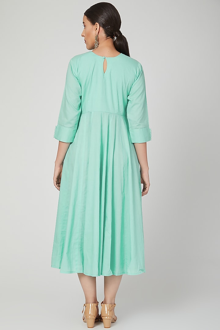 Mint Green Summer Dress With Potli Work by THE LABEL UNTOLD at Pernia's Pop Up Shop