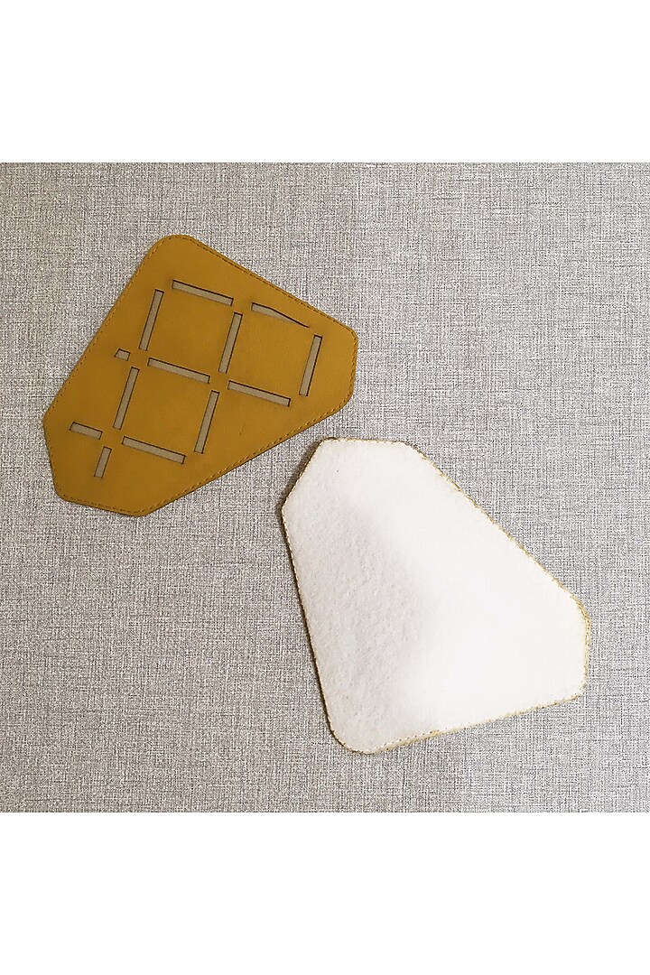 Beige Leatherette Placemats & Coasters by The Luxury Store at Pernia's Pop Up Shop