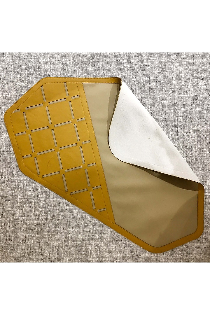 Beige Leatherette Placemats & Coasters by The Luxury Store at Pernia's Pop Up Shop