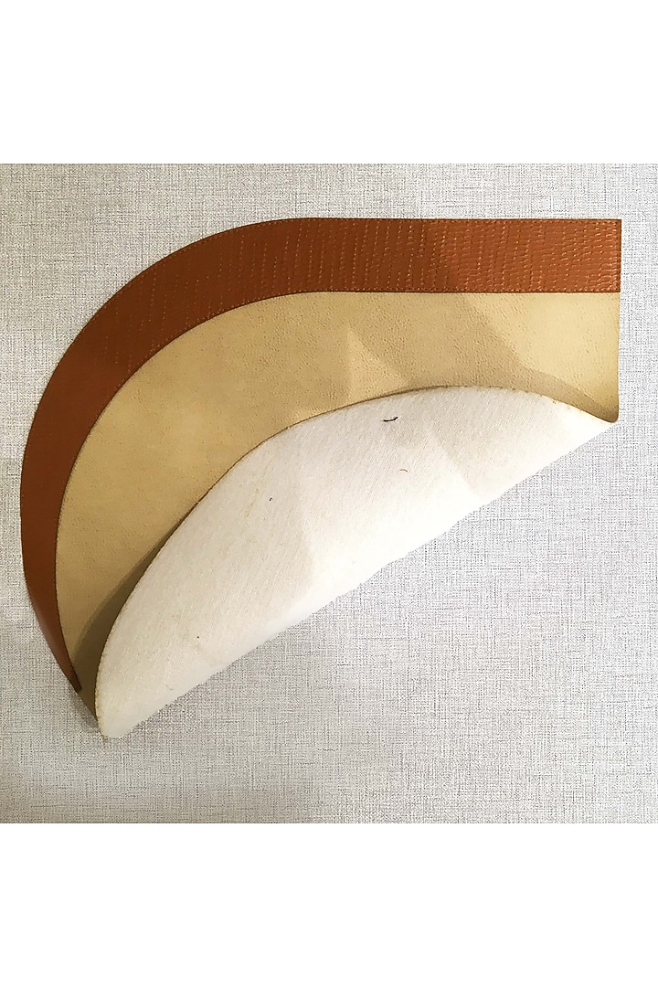 Beige & Tan Orange Leatherette Placemats by The Luxury Store at Pernia's Pop Up Shop