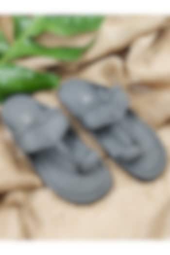 Grey Non Leather Handcrafted Kolhapuri Sandals by The Madras Trunk
