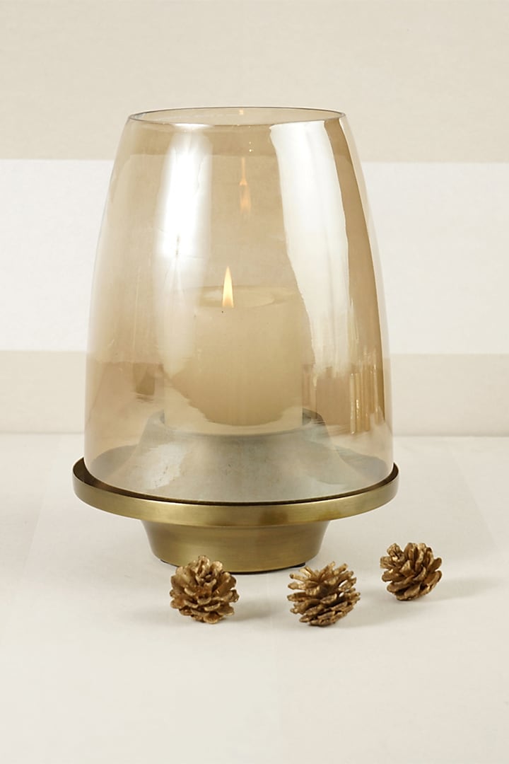 Gold Iron & Glass twilight Lantern by The MJS Living