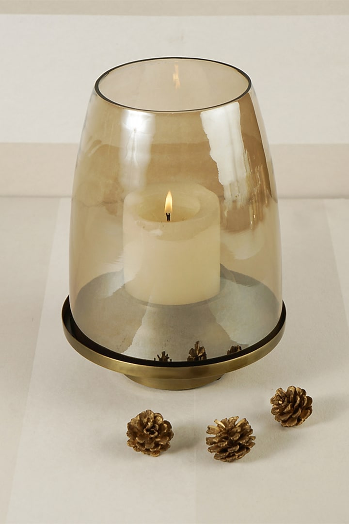 Gold Iron & Glass twilight Lantern by The MJS Living at Pernia's Pop Up Shop
