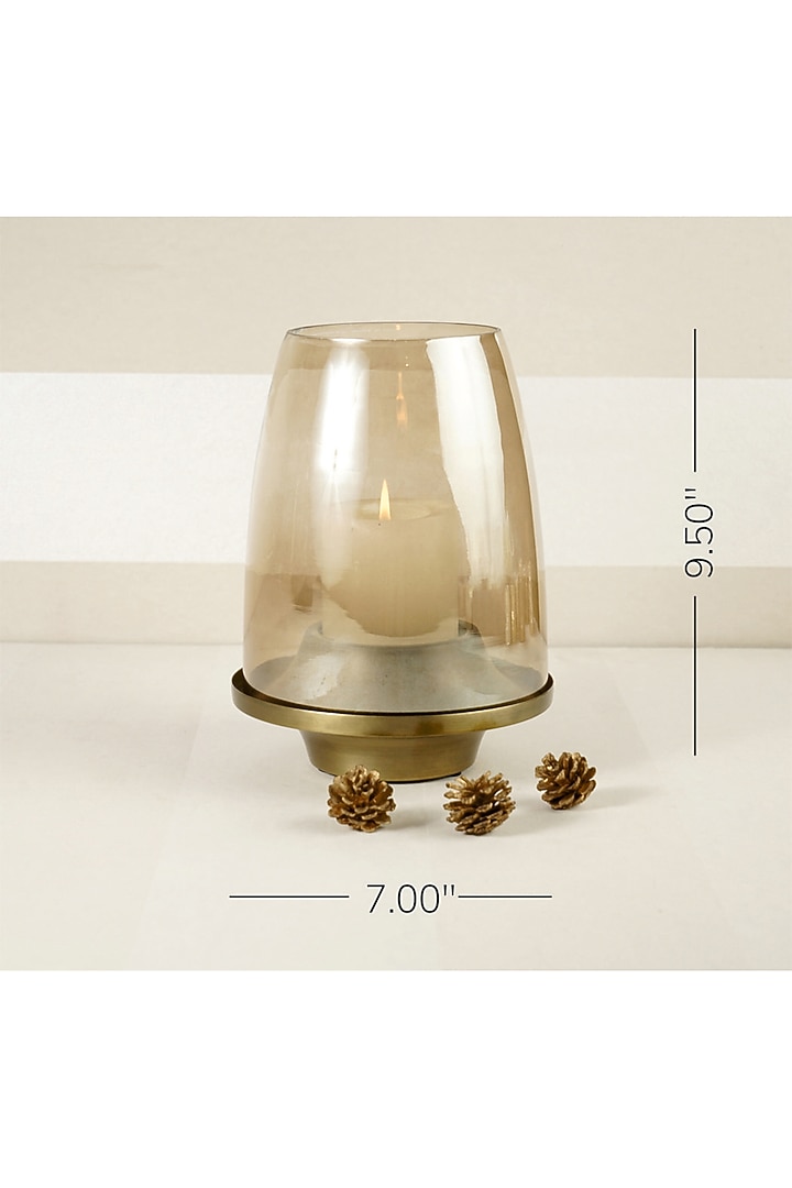 Gold Iron & Glass twilight Lantern by The MJS Living at Pernia's Pop Up Shop