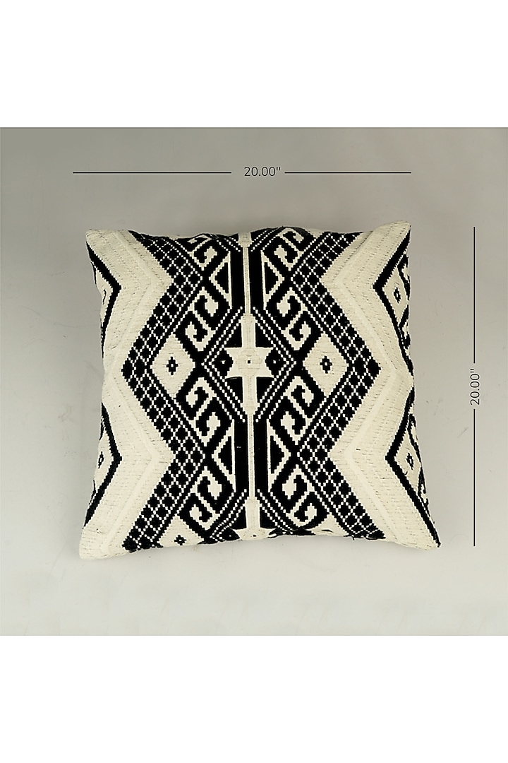 Black & White Jacquard Pillow Cover by The MJS Living at Pernia's Pop Up Shop
